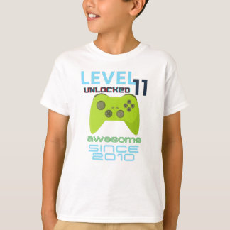 Level 11 Unlocked Awesome 2010 Video Gamer T-Shirt