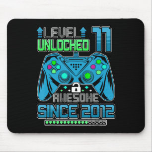 Level 11 Unlocked Awesome 2012 Video Game 11th Bir Mouse Pad