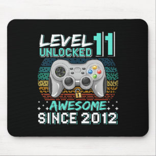 Level 11 Unlocked Awesome 2012 Video Game 11th Bir Mouse Pad