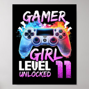 Level 11 Unlocked Awesome 2014 Video Game 11th Bir Poster