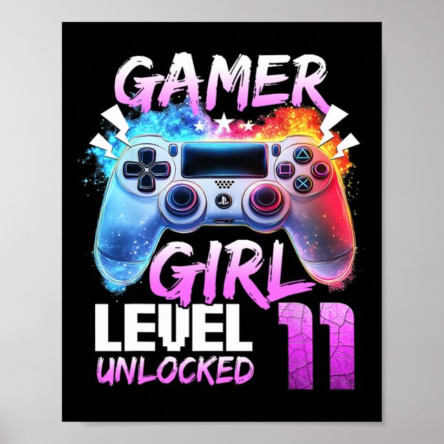 Level 11 Unlocked Awesome 2014 Video Game 11th Bir Poster (Front)