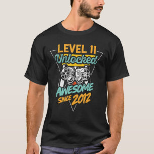 Level 11 Unlocked Awesome Since 2012 Video Game Bi T-Shirt