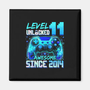 Level 11 Unlocked Awesome Since 2014 11th Birthday Magnet
