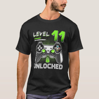 Level 11 Unlocked Awesome Video Game Bday 11Th Bir T-Shirt
