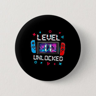 Level 11 Unlocked Gamer 11th Birthday Gift Video G 6 Cm Round Badge