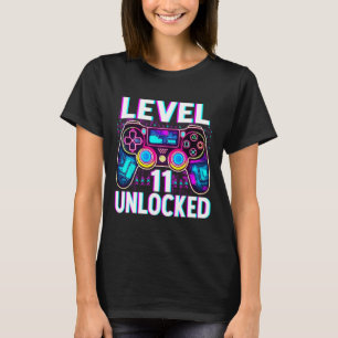 Level 11 Unlocked Shirt Funny Video Gamer Geek 11t