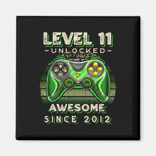 Level 11 Unlocked Video Game 11th Birthday 11 Yr O Magnet