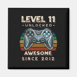 Level 11 Unlocked Video Game 11th Birthday 11 Yr O Magnet