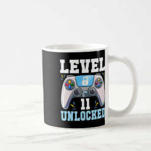 Level 11 Unlocked Video Game 11th Birthday Gamer B Coffee Mug