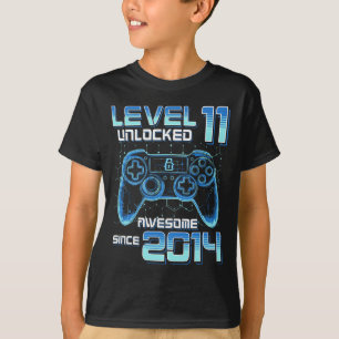 Level 11 Unlocked Video Game Party 11th Birthday G T-Shirt
