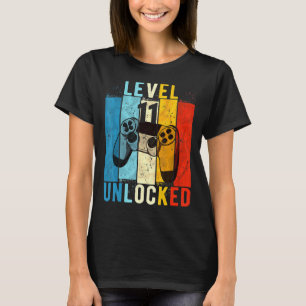 Level 11 Unlocked Video Gamer 11 Year Old 11th Bir T-Shirt