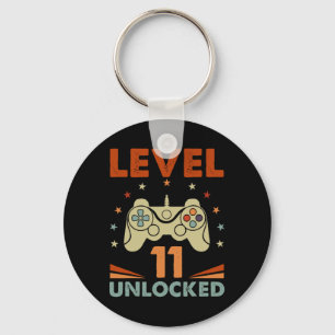 Level 11 Unlocked Video Gamer 11th Birthday 11 Yea Key Ring