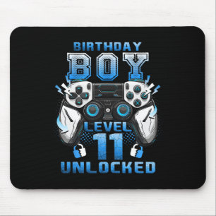 Level 11 Unlocked Video Gamer 11th Birthday Boys Mouse Pad