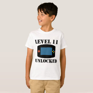 Level 11 Unlocked Video Games 11th Birthday T-Shirt