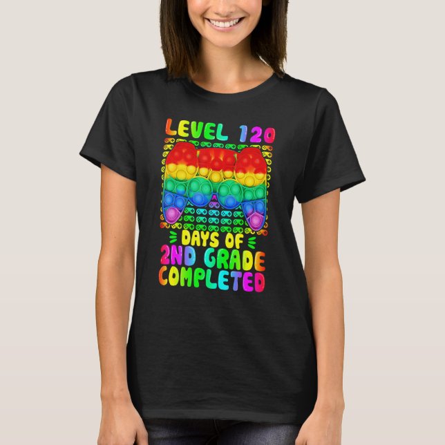 Level 120 Days Of 2nd Grade Completed Video Game P T-Shirt (Front)