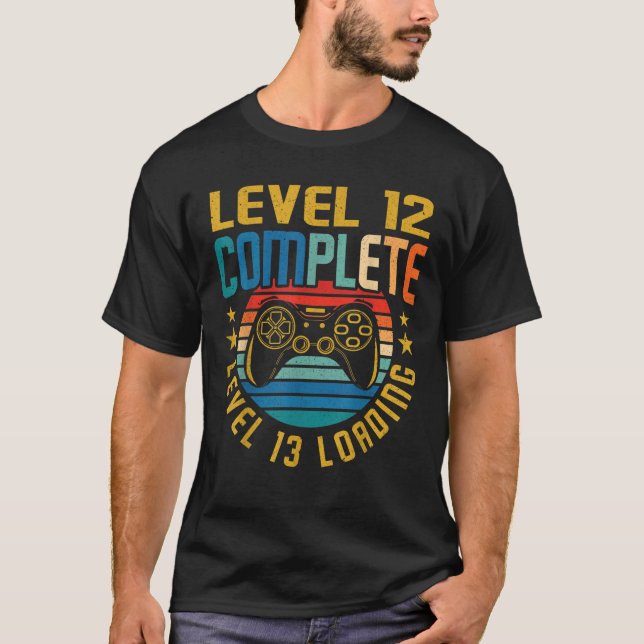 Level 12 Complete Level 13 Loading 12th Birthday V T-Shirt (Front)