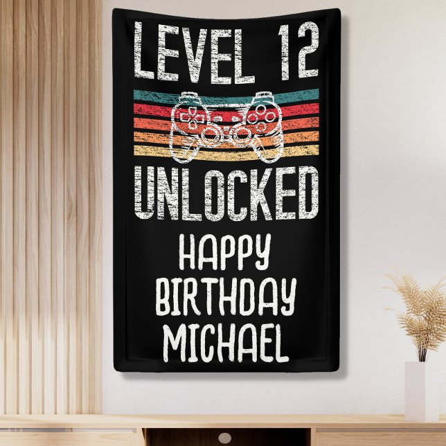 Level 12 Unlocked 12th Birthday Banner (Creator Uploaded)