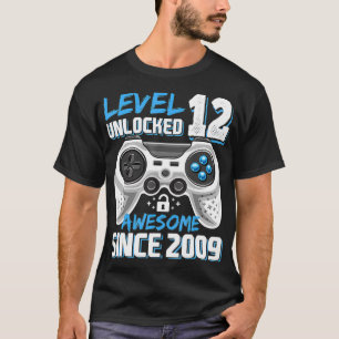 Level 12 Unlocked Awesome 2009 Video Game 12th Bir T-Shirt