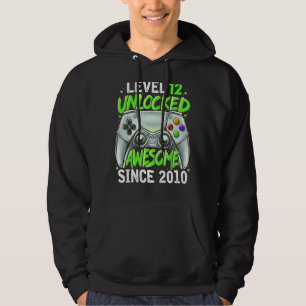 Level 12 Unlocked Awesome 2010 Video Game 12th Bir Hoodie