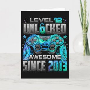 Level 12 Unlocked Awesome Since 2013 12th Birthday Card