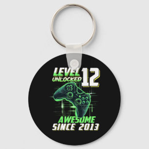 Level 12 Unlocked Awesome Since 2013 12th Birthday Key Ring