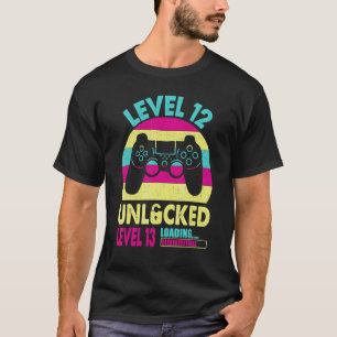 Level 12 Unlocked Birthday 12 Years Old Video Game T-Shirt