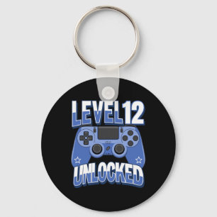 Level 12 Unlocked Funny Video Gamer 12th Birthday  Key Ring
