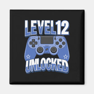 Level 12 Unlocked Funny Video Gamer 12th Birthday Magnet