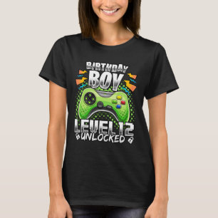 Level 12 Unlocked Video Game 12th Birthday Gamer G T-Shirt