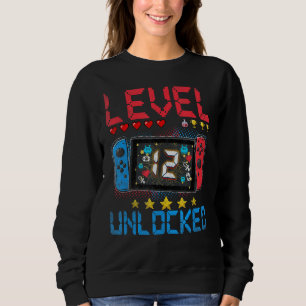 Level 12 Unlocked Video Gamer 12th Birthday Gift 1 Sweatshirt