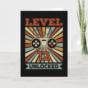 Level 12 Unlocked Video Gamer Birthday Card