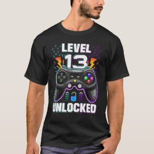 Level 13 Birthday Gaming 13 Year Old Video Games   T-Shirt