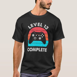 Level 13 Complete Video Gamer - 13Th Wedding Anive T-Shirt