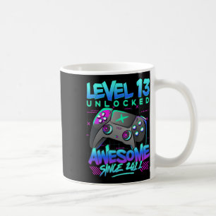 Level 13 Unlocked 13 Years Old Boy Birthday 13th B Coffee Mug