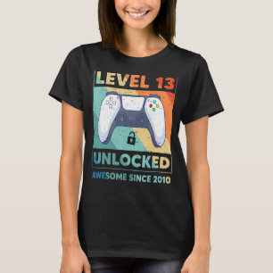 Level 13 Unlocked 13th Birthday Girls Boys Since T-Shirt