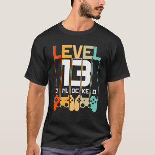 Level 13 Unlocked 13Th Birthday Matching Video Gam T-Shirt