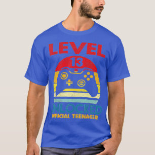 Level 13 Unlocked 13th Video Birthday Gift (10) T-Shirt