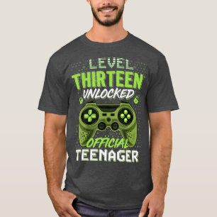 Level 13 Unlocked 13th Video Birthday Gift (10) T-Shirt