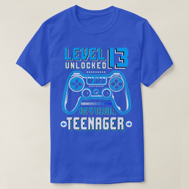 Level 13 Unlocked  13th Video  Birthday Gift  (113 T-Shirt (Design Front)
