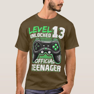 Level 13 Unlocked  13th Video  Birthday Gift  (125 T-Shirt