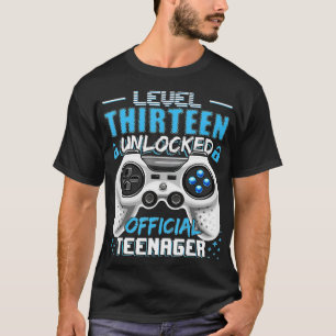 Level 13 Unlocked  13th Video  Birthday Gift  (130 T-Shirt