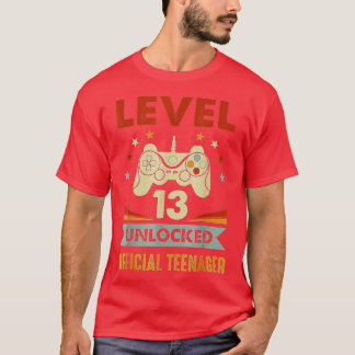 Level 13 Unlocked  13th Video  Birthday Gift  (138 T-Shirt