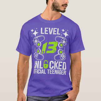 Level 13 Unlocked  13th Video  Birthday Gift  (142 T-Shirt