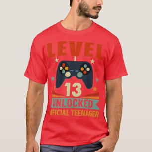 Level 13 Unlocked 13th Video Birthday Gift (26) T-Shirt