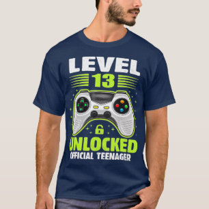 Level 13 Unlocked 13th Video Birthday Gift (30) T-Shirt