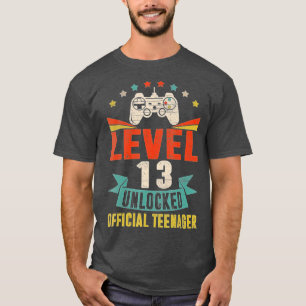 Level 13 Unlocked 13th Video Birthday Gift (31) T-Shirt
