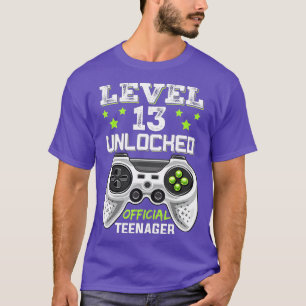 Level 13 Unlocked 13th Video Birthday Gift (4) T-Shirt