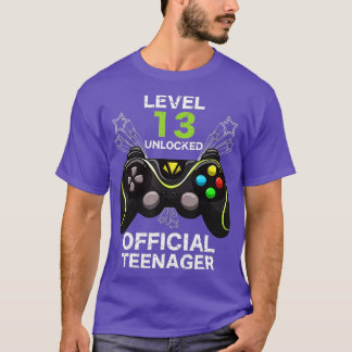 Level 13 Unlocked 13th Video Birthday Gift (51) T-Shirt