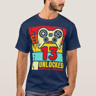 Level 13 Unlocked  13th Video  Birthday Gift  (56) T-Shirt