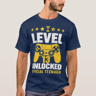 Level 13 Unlocked  13th Video  Birthday Gift  (59) T-Shirt